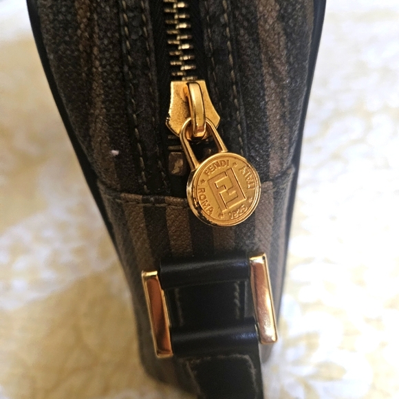 Fendi Pequin Striped Canvas Crossbody Bag - Picture 6 of 16